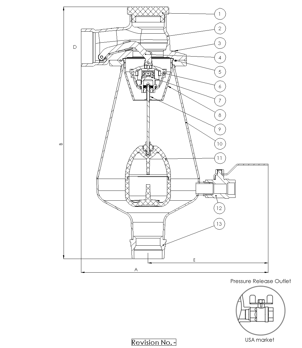 ARI Air Valves Working Pressure 16 bar / 250 psi D26P16T3E2TD